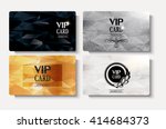 set of vip gold cards with... | Shutterstock .eps vector #414684373