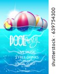pool party poster with... | Shutterstock .eps vector #639754300