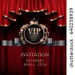 Vip Invitation Card With Red...