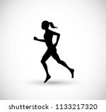 Woman Running Vector