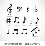 Set Of Music Notes Vector