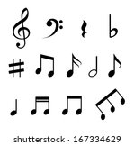 Set Of Music Notes Vector 