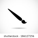 paint brush icon vector | Shutterstock .eps vector #186127256