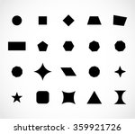 geometric shapes set vector | Shutterstock .eps vector #359921726