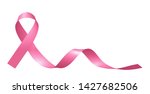 realistic pink ribbon of breast ... | Shutterstock . vector #1427682506