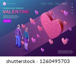 valentines day isometric... | Shutterstock .eps vector #1260495703