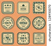 vector collection of labels on... | Shutterstock . vector #128950070