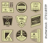 set of vintage premium quality... | Shutterstock .eps vector #273118559