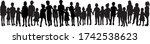  silhouette of children on... | Shutterstock .eps vector #1742538623