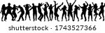 dancing people silhouettes.... | Shutterstock .eps vector #1743527366