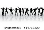 dancing people silhouettes. | Shutterstock .eps vector #514713220