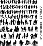 collection of family silhouettes | Shutterstock .eps vector #8875690