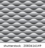 gray wavy background 3d ... | Shutterstock .eps vector #2083616149