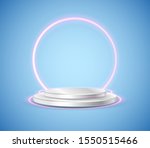 empty round pedestal or... | Shutterstock .eps vector #1550515466