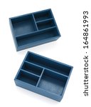 Blue Compartmentalized Boxes