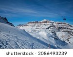 View Of A Ski Resort Piste With ...