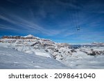 View Of A Ski Resort Piste With ...