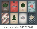 vintage poster set " merry... | Shutterstock .eps vector #335262449