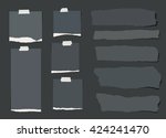 black ripped blank note paper... | Shutterstock .eps vector #424241470