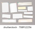 white striped note paper ... | Shutterstock .eps vector #708912256