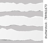 white ripped blank horizontal... | Shutterstock .eps vector #784461673