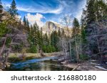 Half Dome Towers Above The...