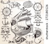 vector set of calligraphic... | Shutterstock .eps vector #272180126
