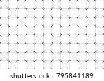 black and white kaleidoscopic... | Shutterstock . vector #795841189
