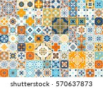 seamless pattern with with... | Shutterstock .eps vector #570637873