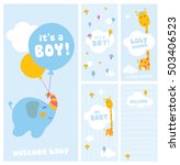 it's a boy  baby shower and... | Shutterstock .eps vector #503406523