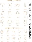 zodiac symbols and astrology... | Shutterstock .eps vector #1644640246