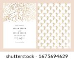 floral save the date card... | Shutterstock .eps vector #1675694629