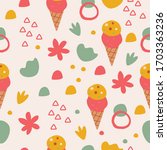 ice cream abstract seamless... | Shutterstock .eps vector #1703363236