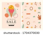 ice cream abstract sale card in ... | Shutterstock .eps vector #1704370030