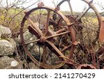 Old Rusty Farm Machinery Lying...