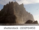 Small photo of The cliffs of Saint Kilda archipelago, Outer Hebrides, Scotland