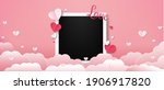 valentines day with pink hearts ... | Shutterstock .eps vector #1906917820