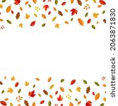 autumn card with leaves and... | Shutterstock .eps vector #2063871830