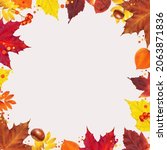 autumn poster with autumn... | Shutterstock .eps vector #2063871836