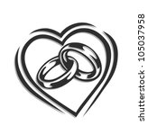 Interlocking wedding ring clipart