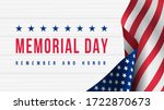 memorial day   remember and... | Shutterstock .eps vector #1722870673