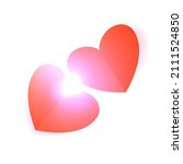 couple of hearts in love.... | Shutterstock .eps vector #2111524850
