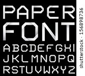 vector paper font. | Shutterstock .eps vector #156898736