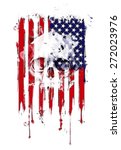 Skull On American Flag...
