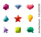 polygonal geometric figures.... | Shutterstock .eps vector #141105250