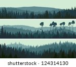 horizontal abstract banners of... | Shutterstock .eps vector #124314130