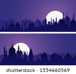 set of horizontal banners of... | Shutterstock .eps vector #1554660569
