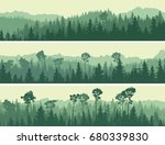 horizontal abstract banners of... | Shutterstock .eps vector #680339830