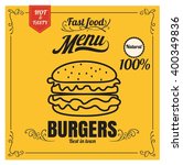 restaurant fast foods menu... | Shutterstock .eps vector #400349836