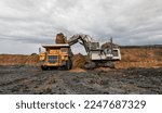 Large Quarry Dump Truck And...